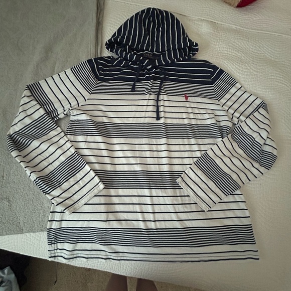 Polo by Ralph Lauren • Striped Cotton Hooded T-Shirt - Picture 6 of 9